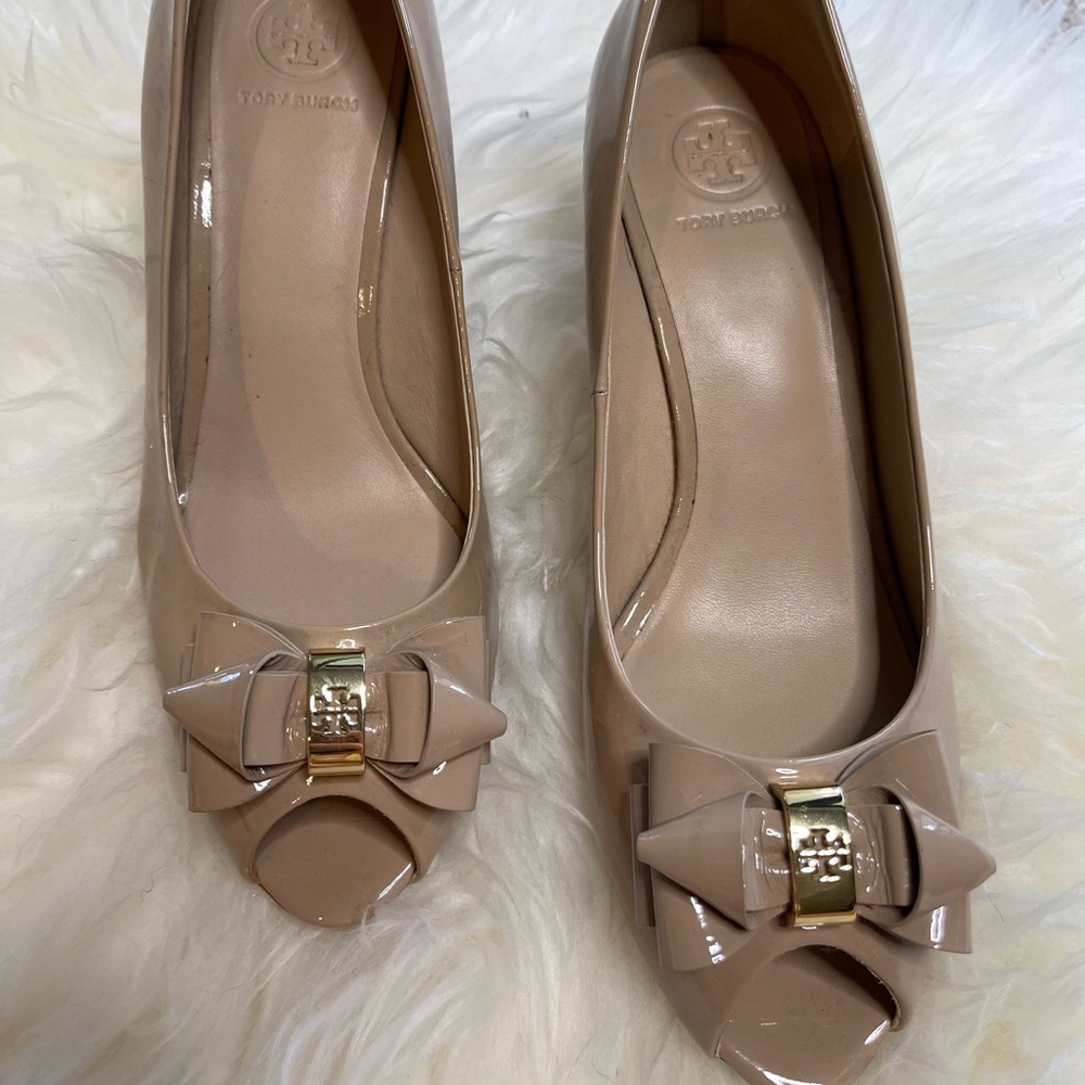 Tory Burch wedged patent heels